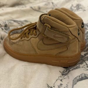 Size 11C- 2017 Nike Air Force 1  Wheat Tan  AHO756-203 Youth